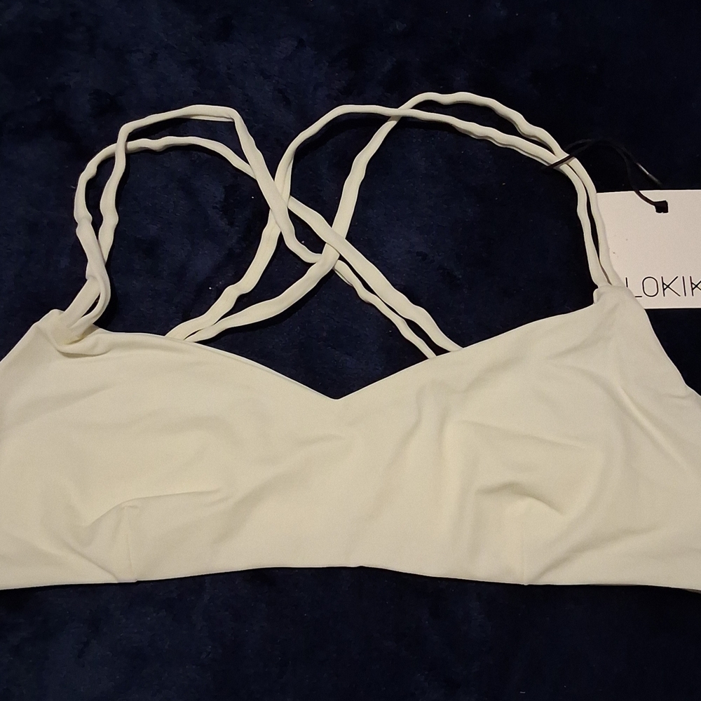 LOKIKI- Elegant Cream Bikini Top